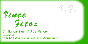 vince fitos business card
